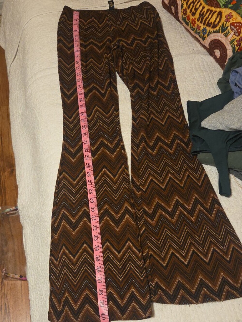 Forever 21 Brown Chevron Boot Cut Pants